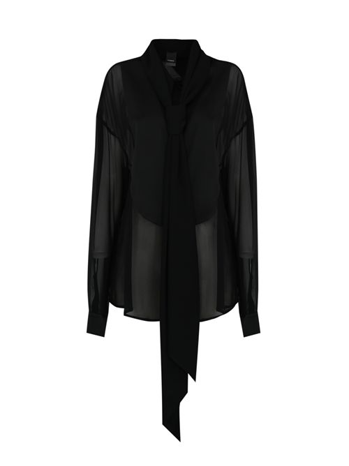 Camicia Civetta in georgette con inserto satin PINKO | 104713 A2COZ99